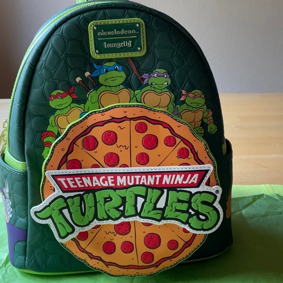 🐢🍕🐢 LOUNGEFLY TEENAGE MUTANT NINJA TURTLES BACKPACK 🍕🐢🍕 NWT 🐢🍕🐢 - Picture 5 of 16